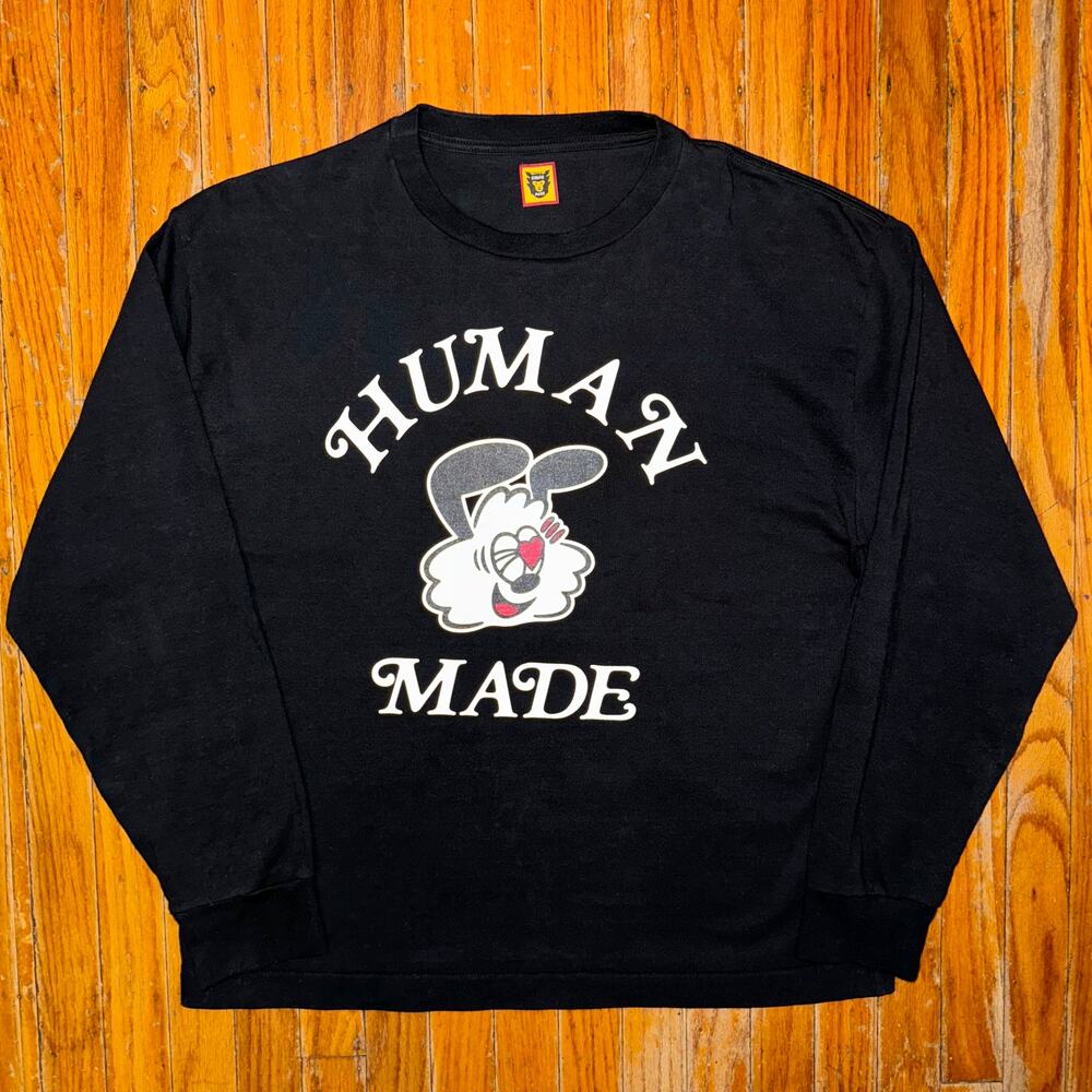 Human Made x GDC White Day Black Long Sleeve T-Shirt Large